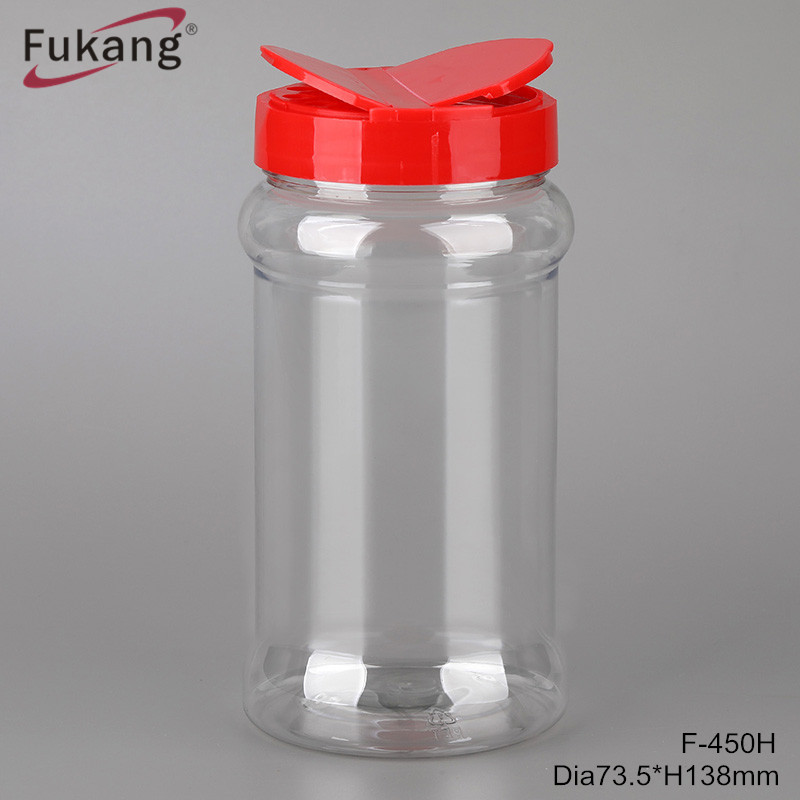 450ml圓形塑料調味罐，用于黑胡椒粉