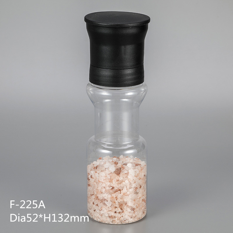 250毫升研磨盖瓶塑料香料胡椒研磨机/盐和胡椒磨