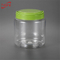 大型1800ml 60oz透明圆柱形塑料容器，Foodsafe圆形PET容器和带有白色盖的广口瓶