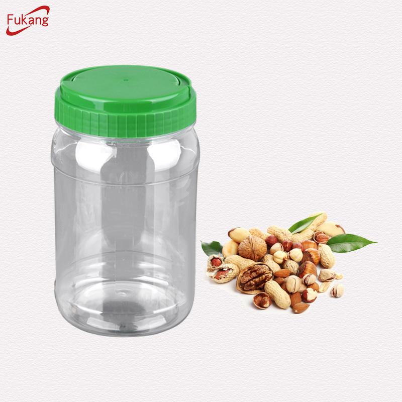 1升食品级PET塑料梅森罐用于糖果或沙拉的塑料罐