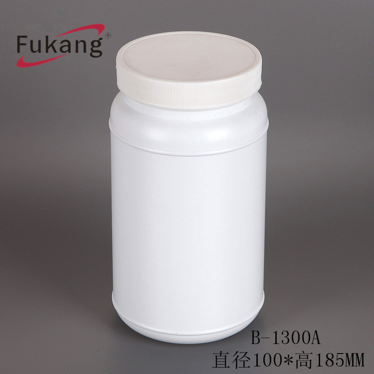 廣口天然塑料HDPE藥瓶30oz，1300ml / 1.3升PE藥用容器