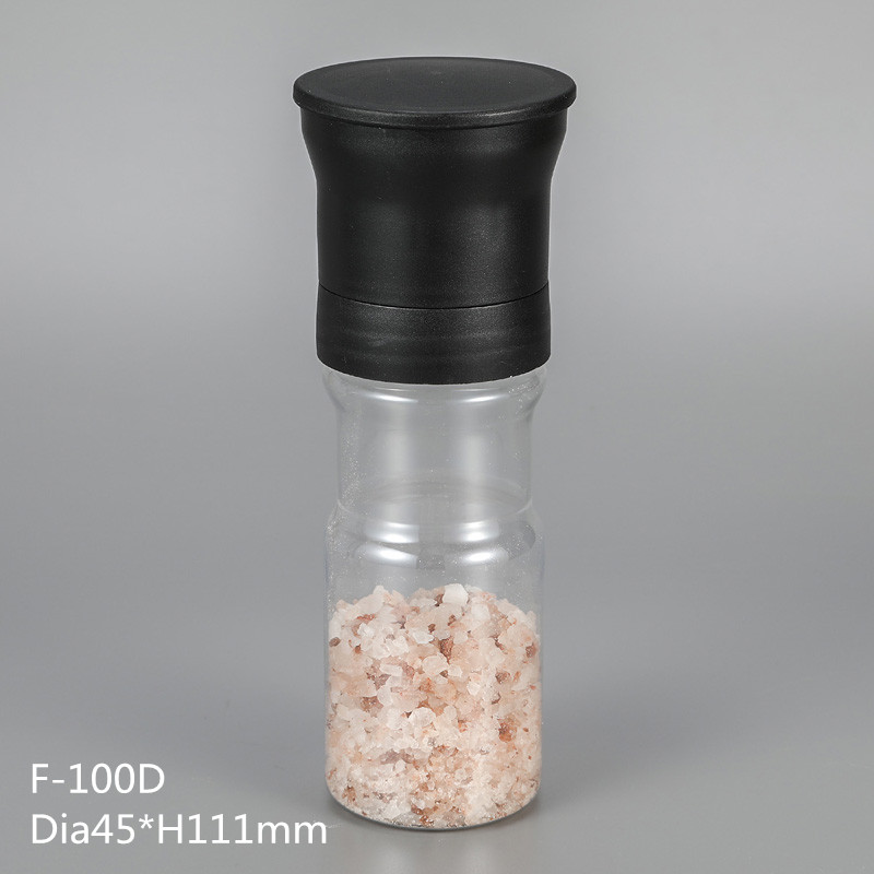 250毫升研磨盖瓶塑料香料胡椒研磨机/盐和胡椒磨