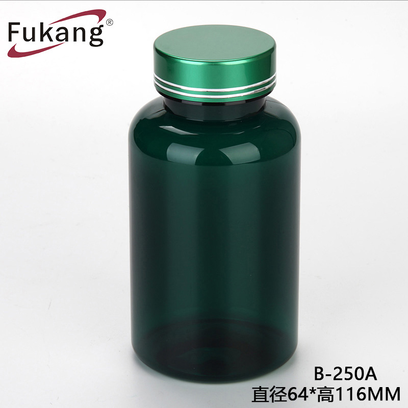 250毫升透明PET塑料瓶，用于片剂
