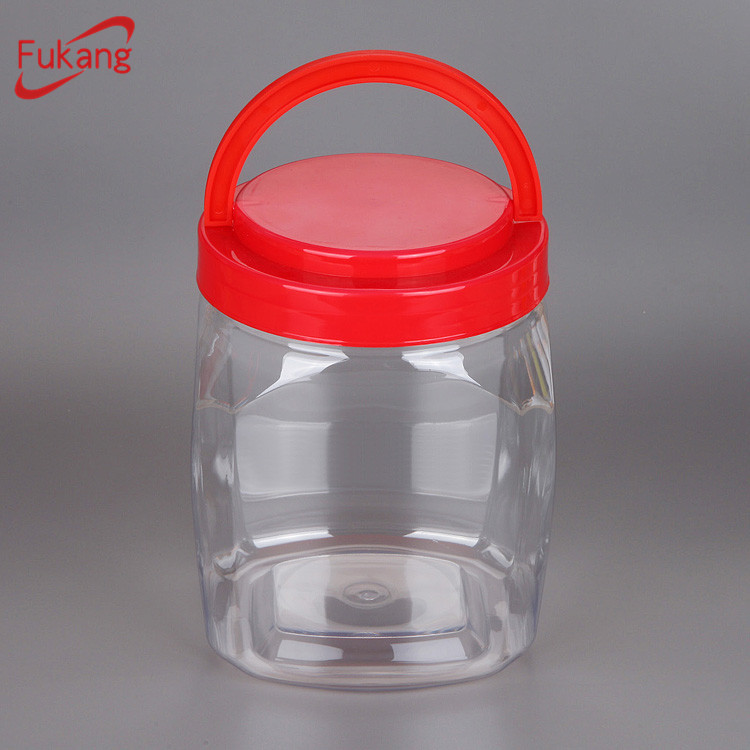 1800ml广口塑料护发产品罐60 oz PET塑料花肥容器，带有定制的颜色和徽标