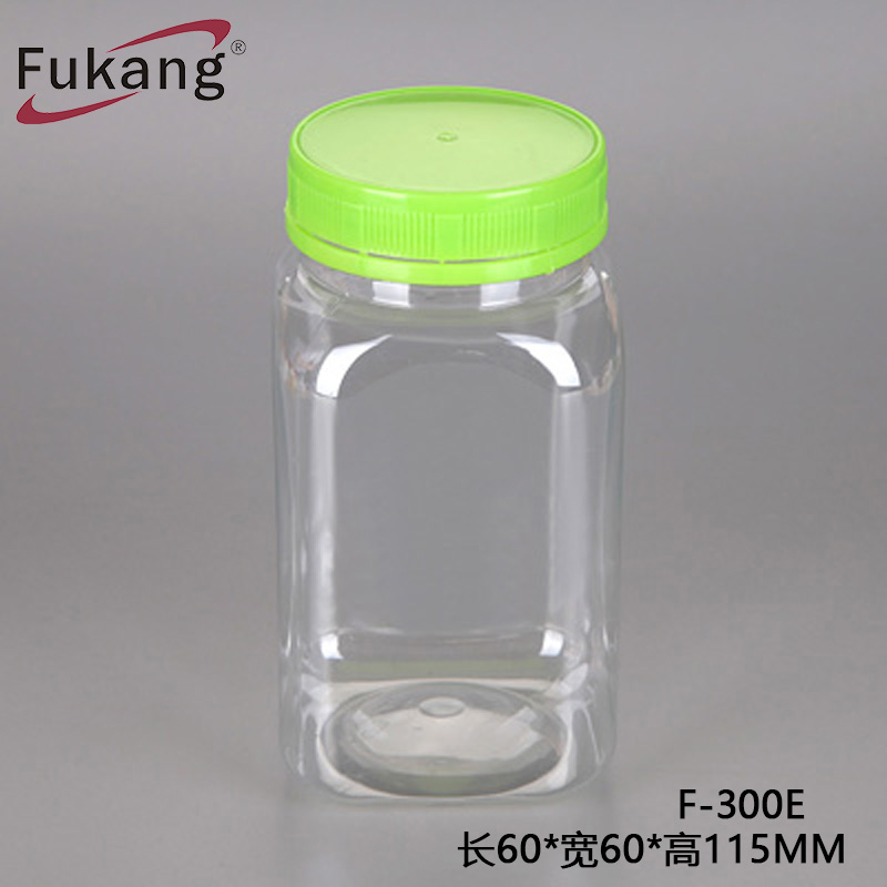 200ml方形食品瓶 配防盗盖瓶子 玩具包装塑料罐