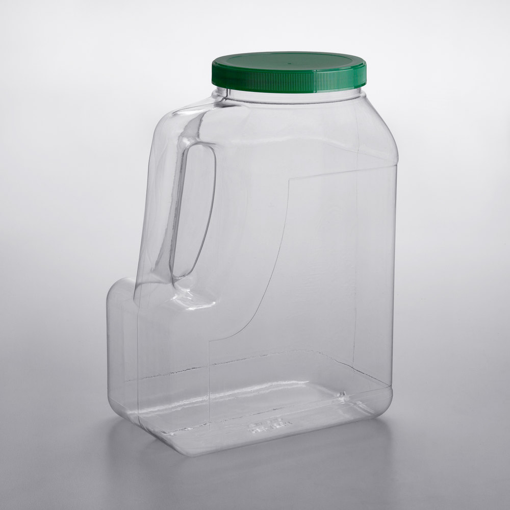 半加侖透明塑料水壺，帶捏手