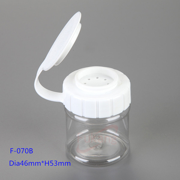 2018 70毫升圆形FAD认证塑料彩色盖调味料盐和胡椒罐