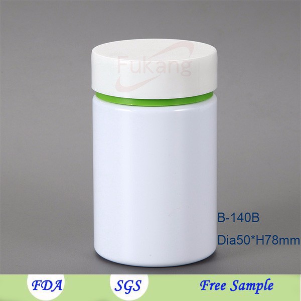 300ml透明圆筒塑料PET钙/维生素瓶，10盎司透明PET补充剂圆形容器